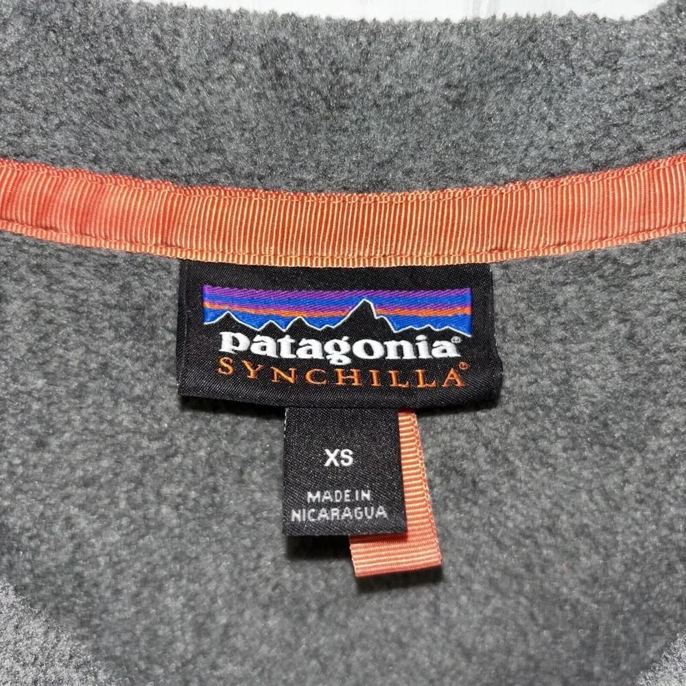 Womens Size XS Patagonia Synchilla Grey Fleece EUC